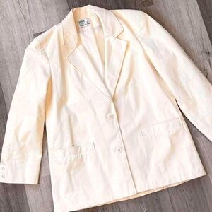 Vintage 90s Samuel Robert Women's Faux Suede Eggshell Coat